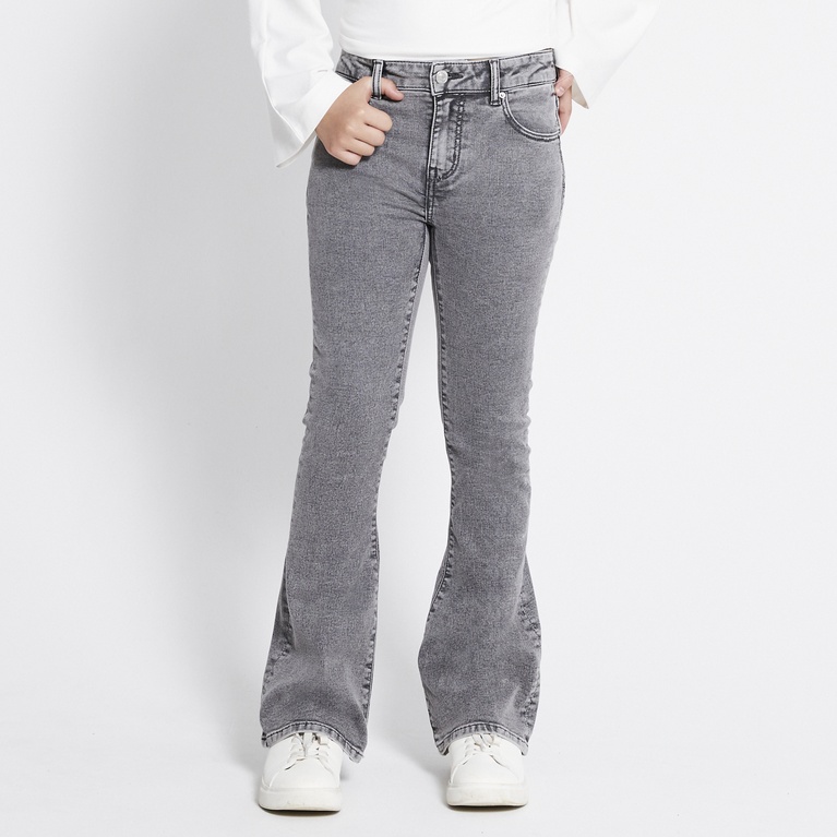 Embroidery flare jeans "Skippy Flare Deco" Grey